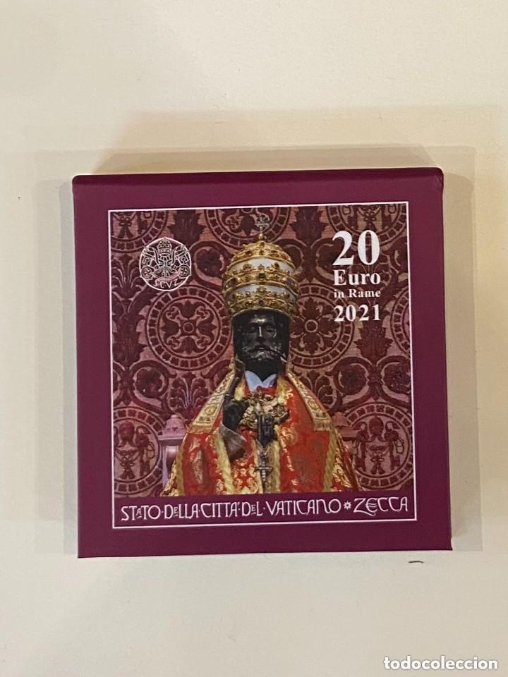 Monedas antiguas de Europa: CARTERA VATICANO MONEDA 20 EUROS 2021