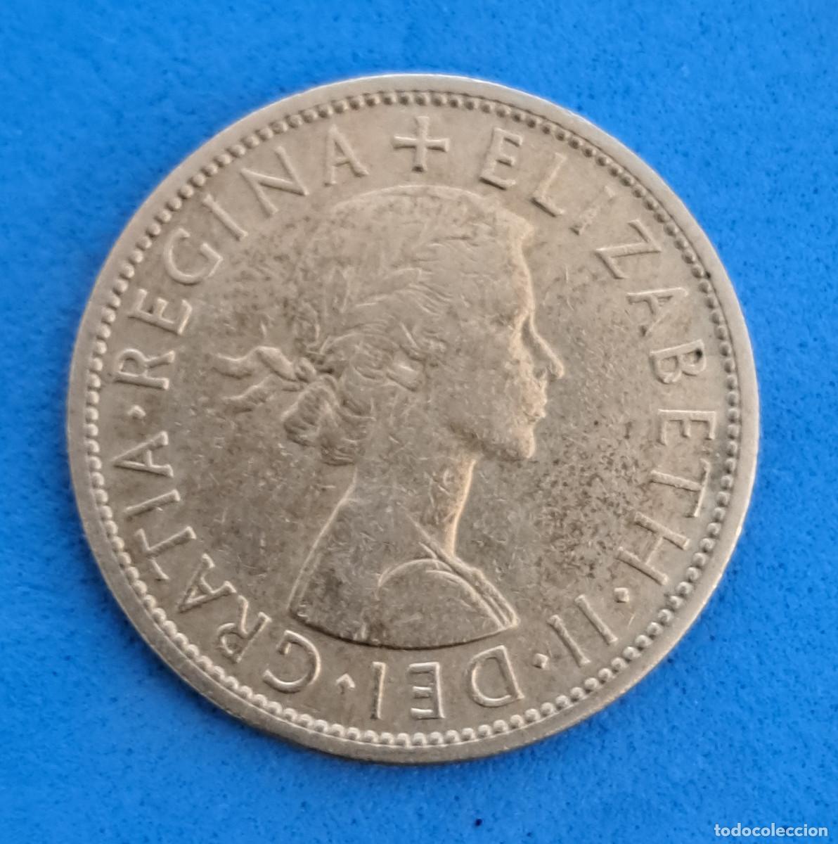 Monedas antiguas de Europa: HALF CROWN - A&Ntilde;O 1956 - REGINA ELIZABETH - CROMO NIQUEL