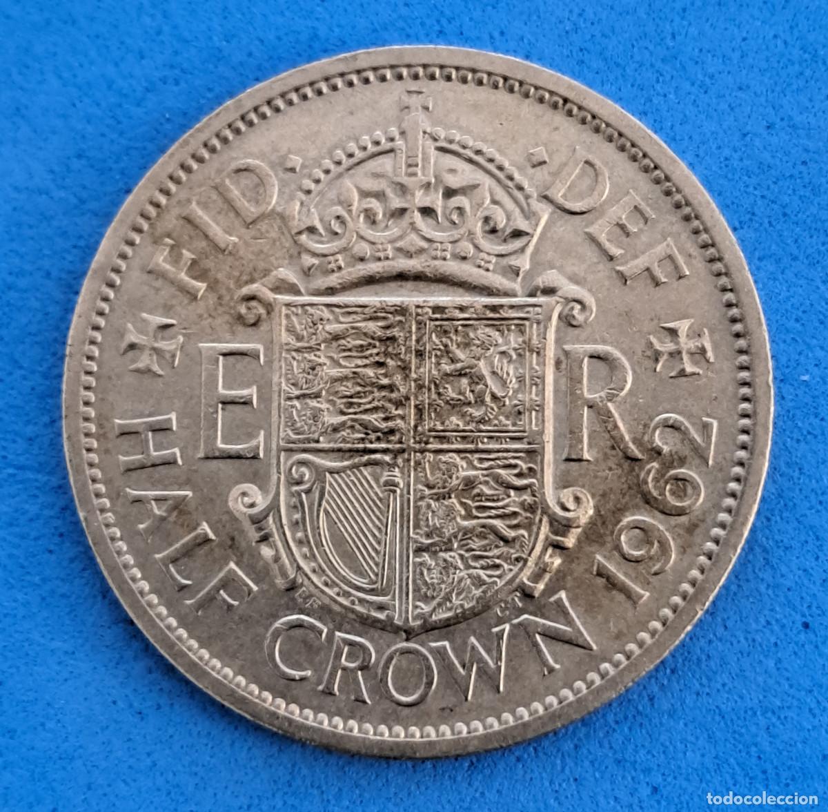 Monedas antiguas de Europa: HALF CROWN - A&Ntilde;O 1962 - REGINA ELIZABETH - CROMO NIQUEL