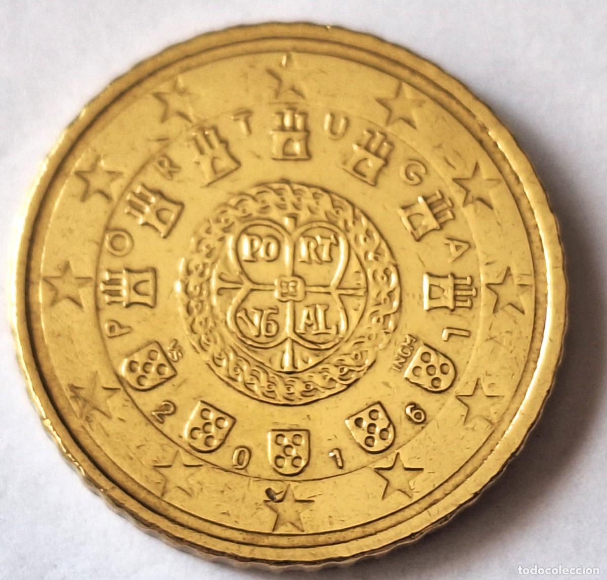 Monedas antiguas de Europa: PORTUGAL - MONEDA DE 50 CENTIMOS DE EURO DEL A&Ntilde;O 2016 - BIEN CONSERVADA