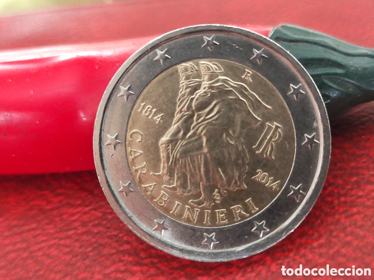 Monedas antiguas de Europa: moneda conmemorativa de 2 euros emitida por Italia en 2014.
