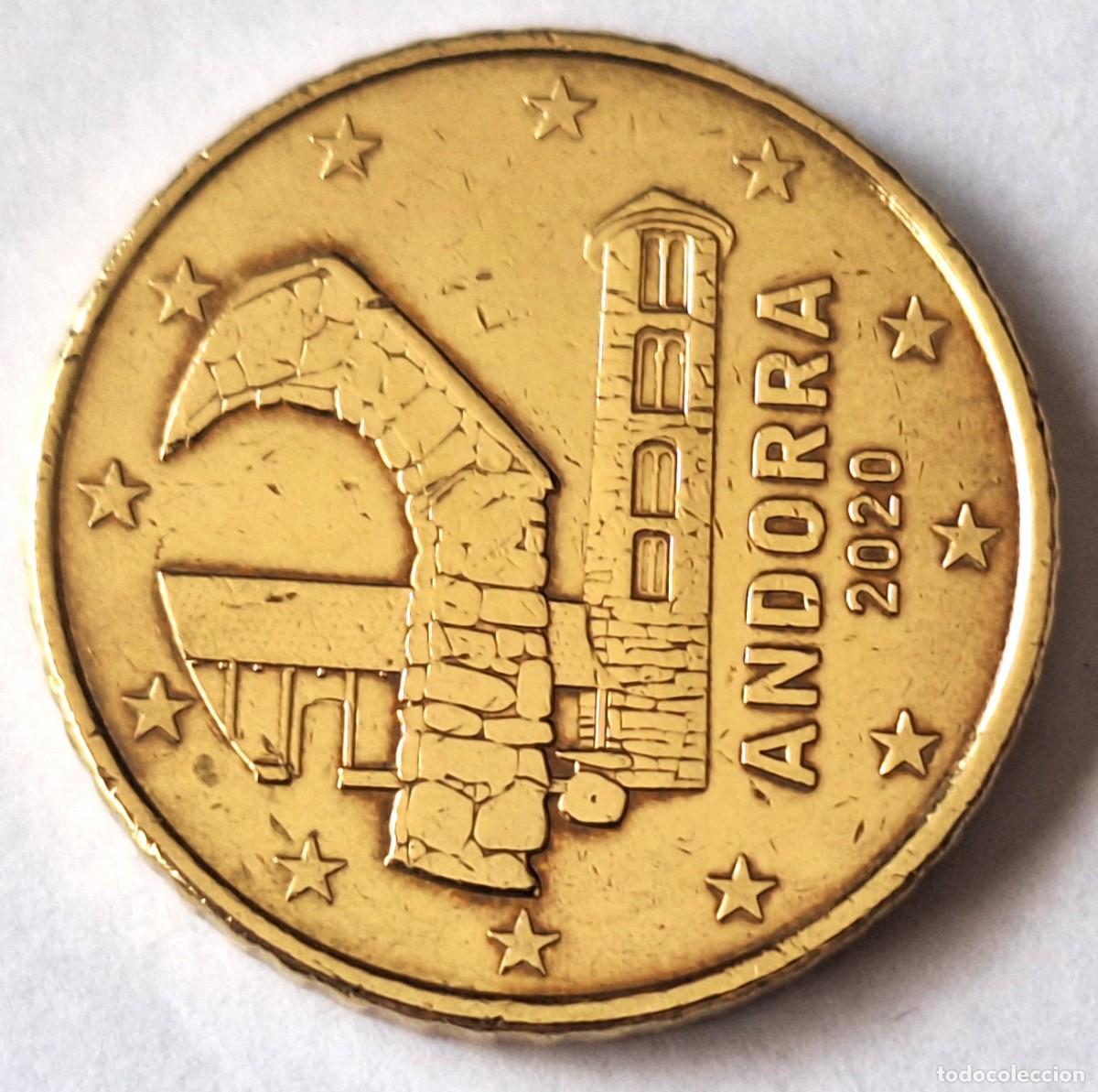 Monedas antiguas de Europa: PRINCIPADO DE ANDORRA - MONEDA DE 50 CENTIMOS DE EURO DEL A&Ntilde;O 2020 - BIEN CONSERVADA