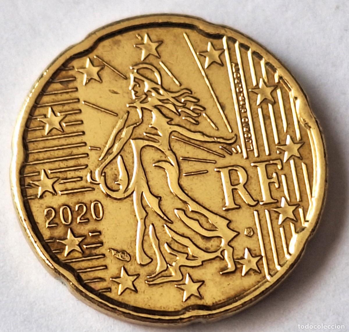 Monedas antiguas de Europa: FRANCIA - MONEDA DE 20 CENTIMOS DE EURO DEL A&Ntilde;O 2020 - BIEN CONSERVADA