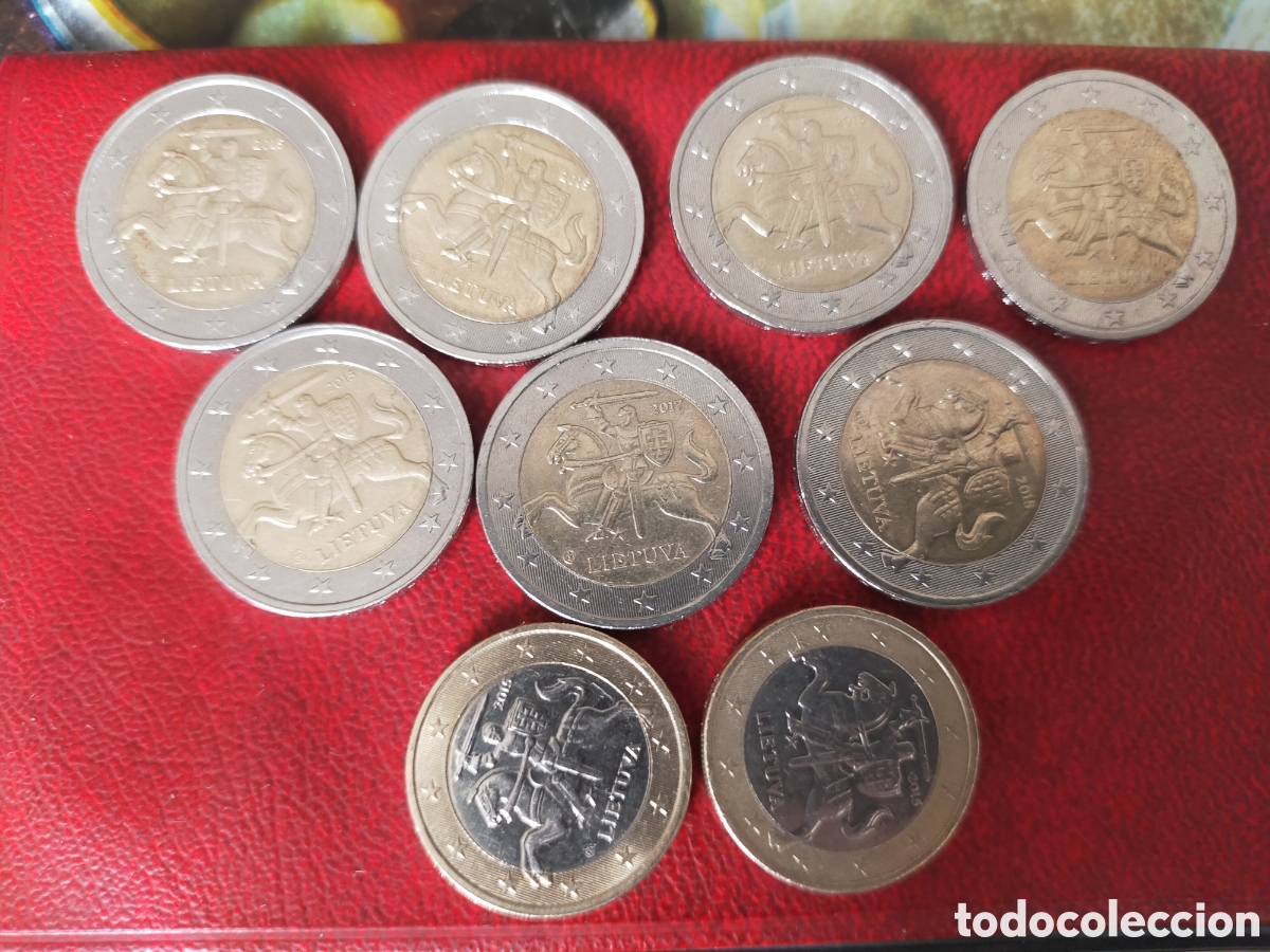 Monedas antiguas de Europa: 9 monedas de euro Lituania