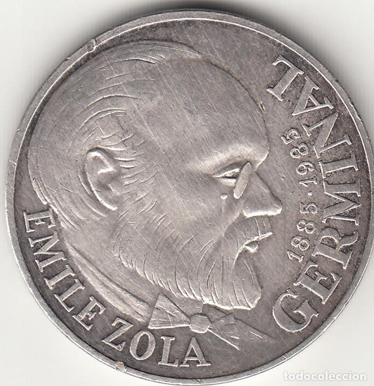 Monedas antiguas de Europa: FRANCIA: 100 FRANCS 1985 - EMILE ZOLA / PLATA