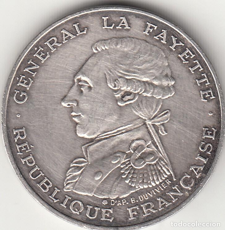 Monedas antiguas de Europa: FRANCIA: 100 FRANCS 1987 - GENERAL LA FAYETTE / PLATA