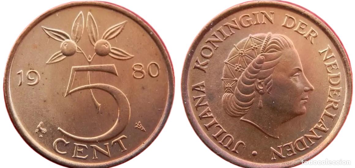 Monedas antiguas de Europa: 5 CENTIMOS CENTS CENTAVOS 1980 HOLANDA