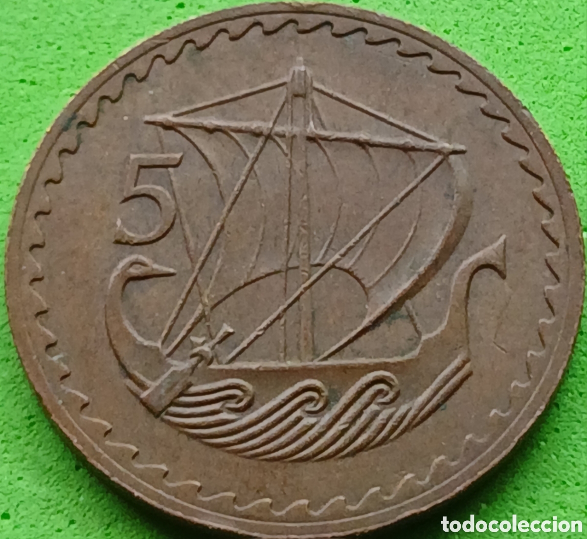 Monedas antiguas de Europa: Chipre 5 mils 1973 km#39