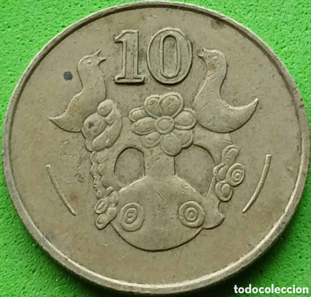 Monedas antiguas de Europa: Chipre 10 cents 1985 km#56.2
