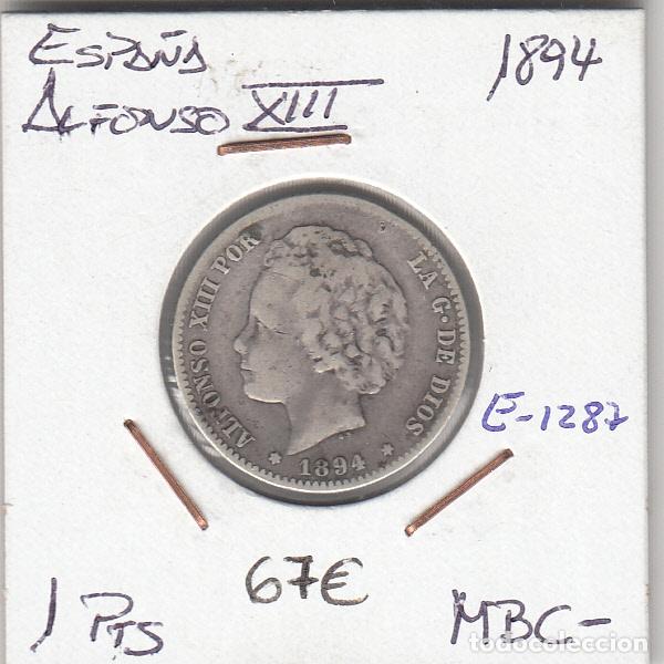 Monedas antiguas de Europa: E1287 MONEDA ALFONSO XIII 1 PESETA 1894 MBC-
