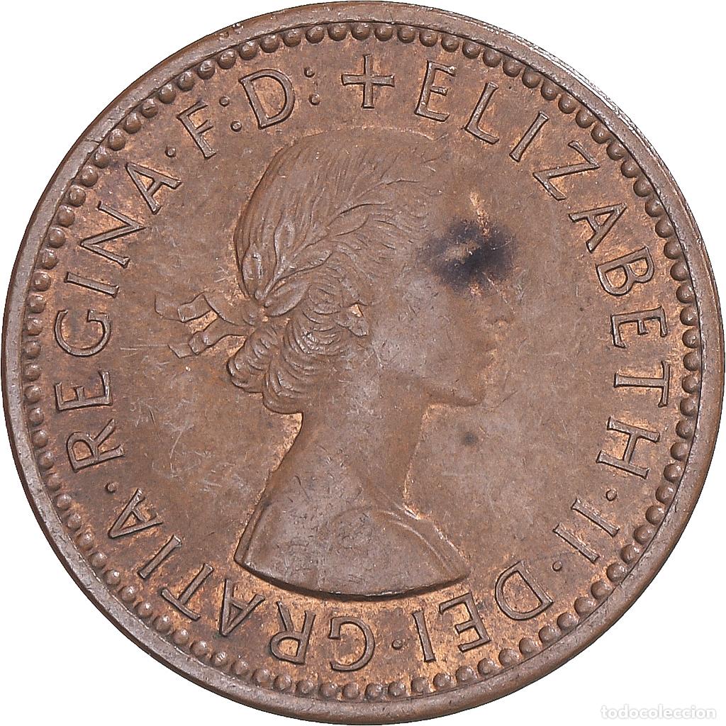 Monedas antiguas de Europa: [#1320724] Moneda, Gran Breta&ntilde;a, Farthing, 1954