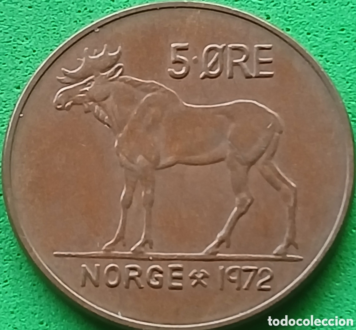 Monedas antiguas de Europa: Noruega 5 ore 1972 km#405