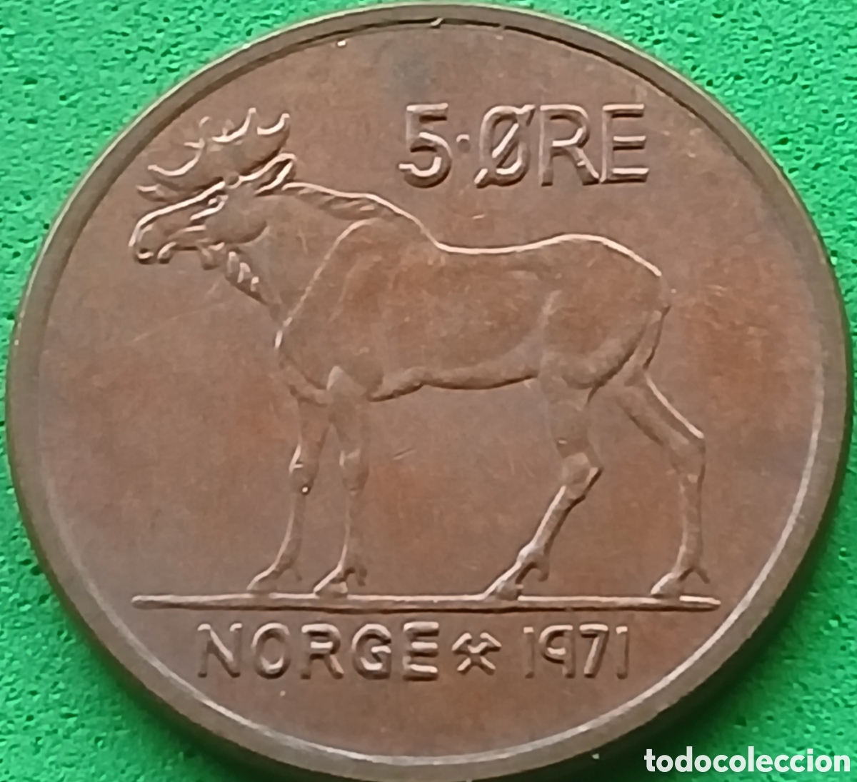 Monedas antiguas de Europa: Noruega 5 ore 1971 km#405