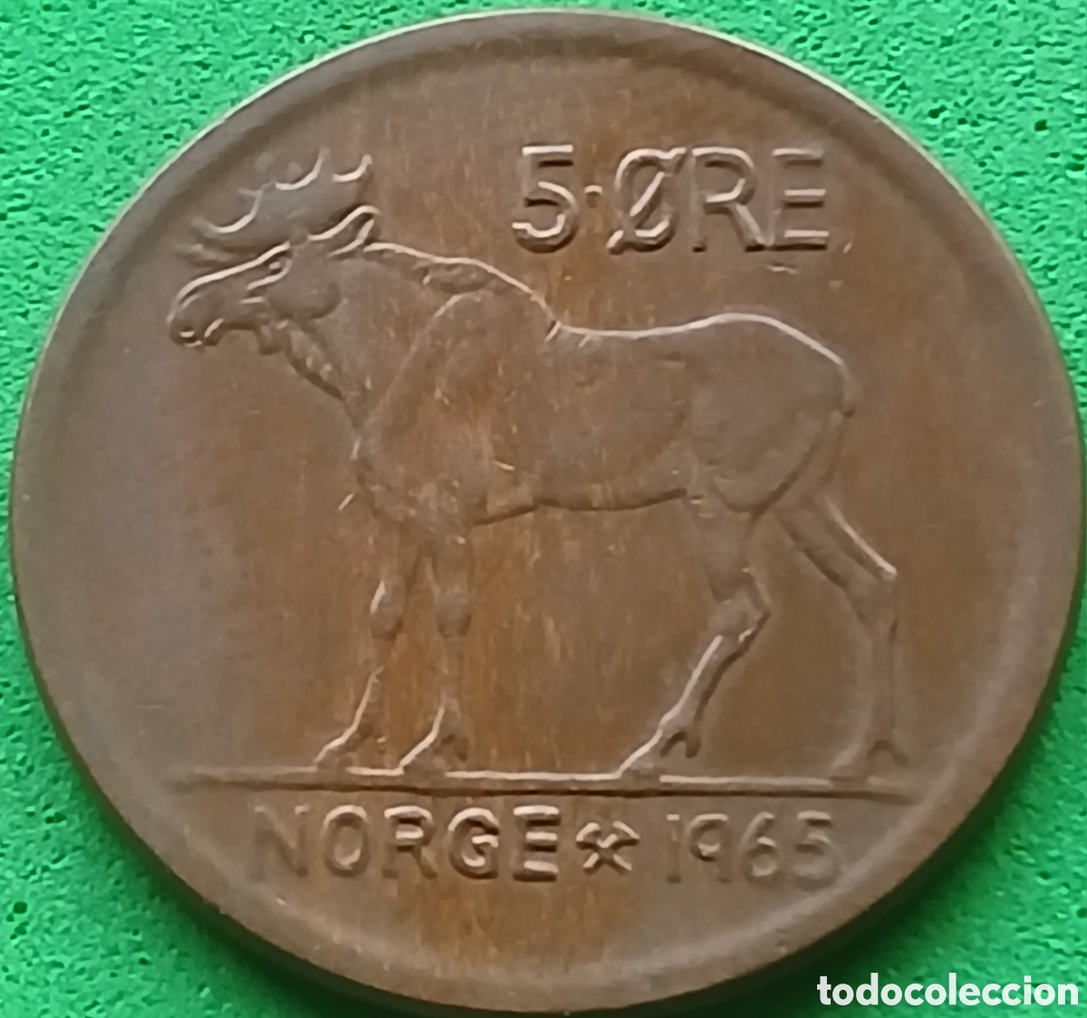 Monedas antiguas de Europa: Noruega 5 ore 1965 km#405