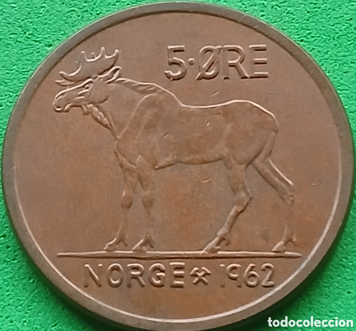 Monedas antiguas de Europa: Noruega 5 ore 1962 km#405