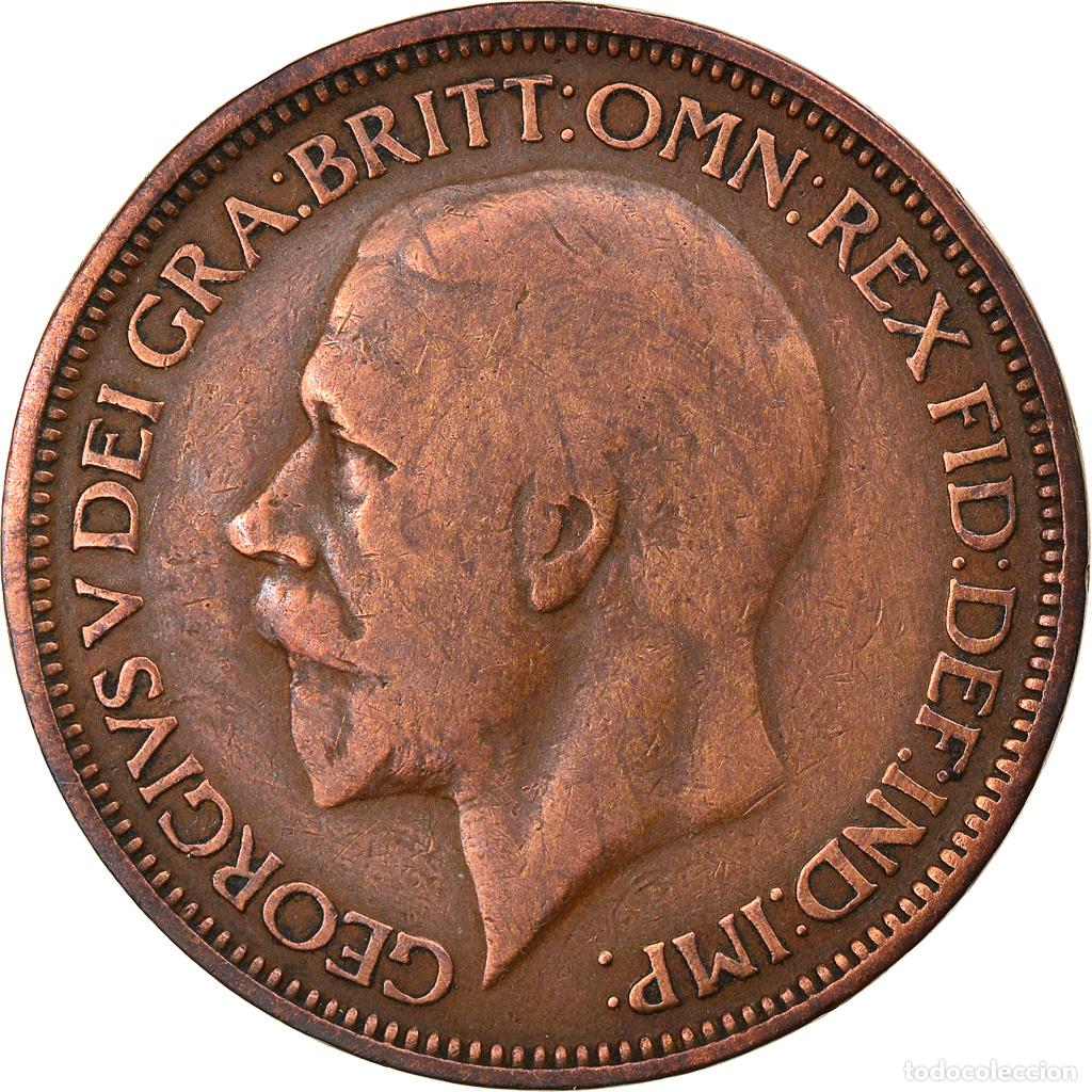 Monedas antiguas de Europa: [#884959] Moneda, Gran Breta&ntilde;a, George V, 1/2 Penny, 1927, BC+, Bronce, KM:824