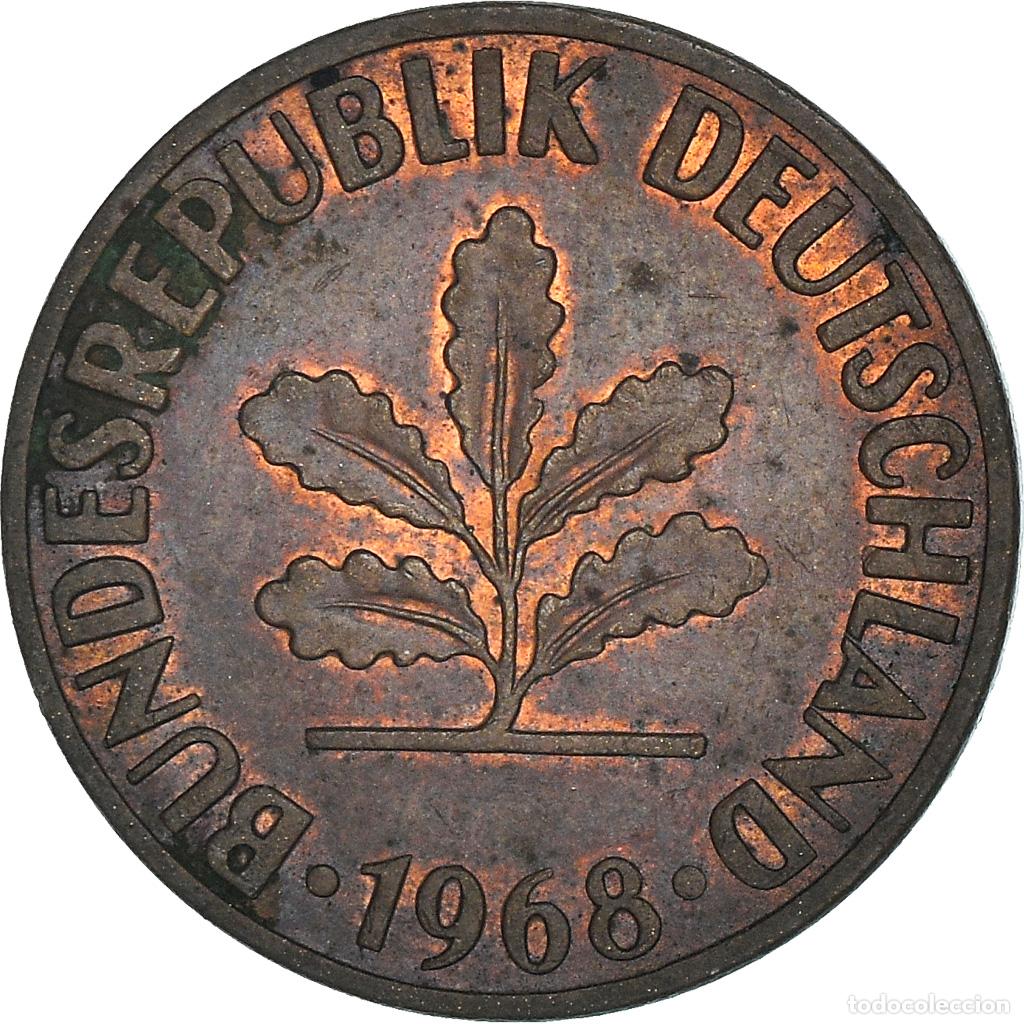 Monedas antiguas de Europa: [#950921] Moneda, ALEMANIA - REP&Uacute;BLICA FEDERAL, 2 Pfennig, 1968, Hambourg, MBC, Cobre
