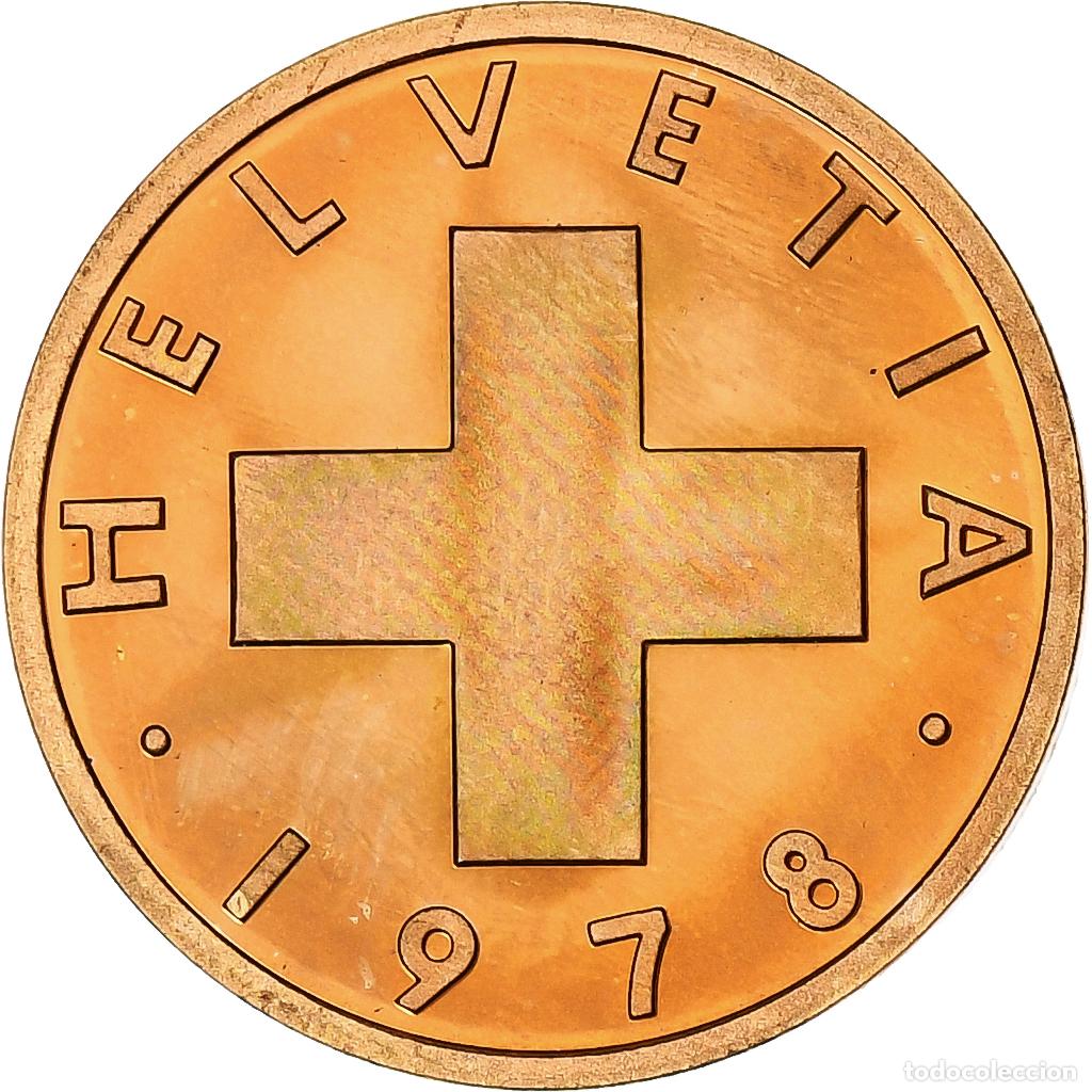 Monedas antiguas de Europa: [#1272720] Suiza, 1 Rappen, Croix Suisse, 1978, Bern, Prueba, Bronce, SC+, KM:46