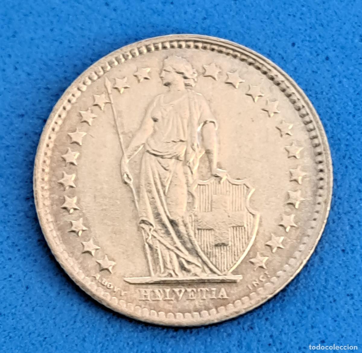 Monedas antiguas de Europa: MONEDA DE PLATA - A&Ntilde;O 1964 - HELVETIA - 1/2 Fr
