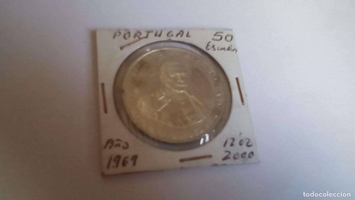 Monedas antiguas de Europa: 50 ESCUDOS PLATA PORTUGAL - CONMEMORATIVA - MARECHAL CARMONA - 1969