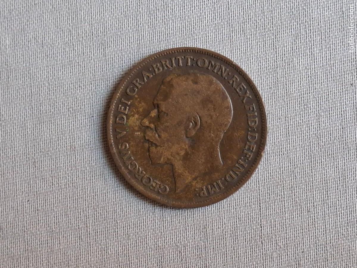 Monedas antiguas de Europa: 1 penique penny &bull; 1918 &bull; Jorge V