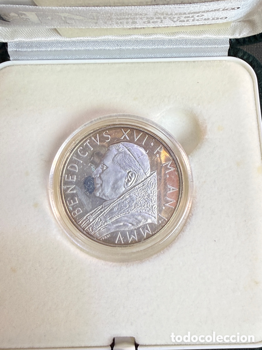 Monedas antiguas de Europa: 2005 - 10 euro VATICANO A&ntilde;o de la Eucarist&iacute;a proof