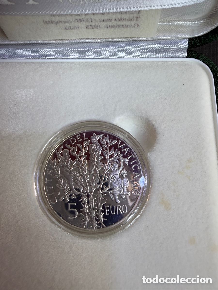 Monedas antiguas de Europa: 2005 - 5 euro VATICANO 60 aniversario. Fin WWII proof