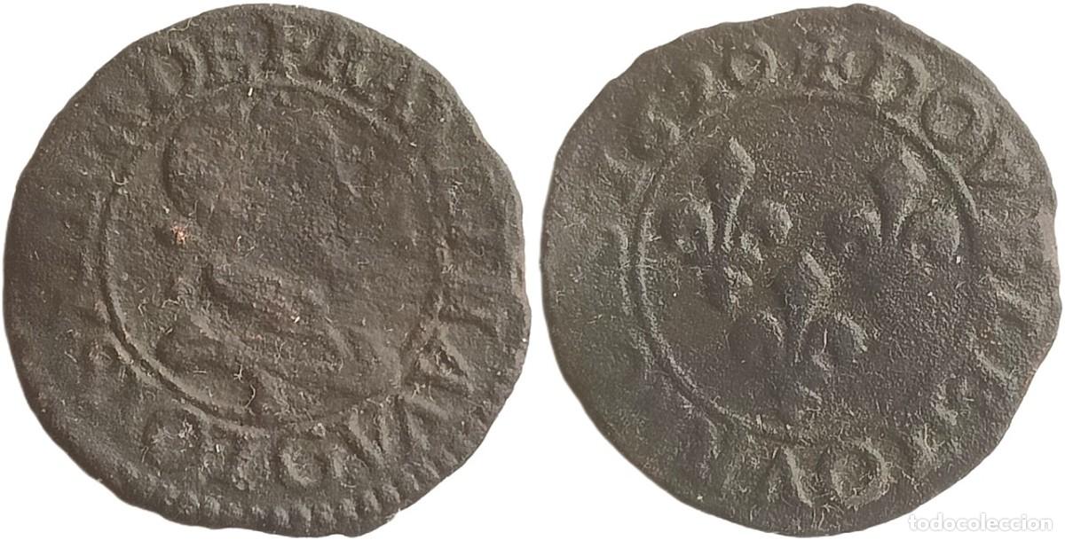 Monedas antiguas de Europa: FRANCE COIN LOUIS XIII KM#61.3 DOUBLE TOURNOIS 160 G POITIERS COPPER RARE+