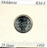 Monedas antiguas de Europa: MOLDAVIA 1993, 25 BANI, KM-3. SC;