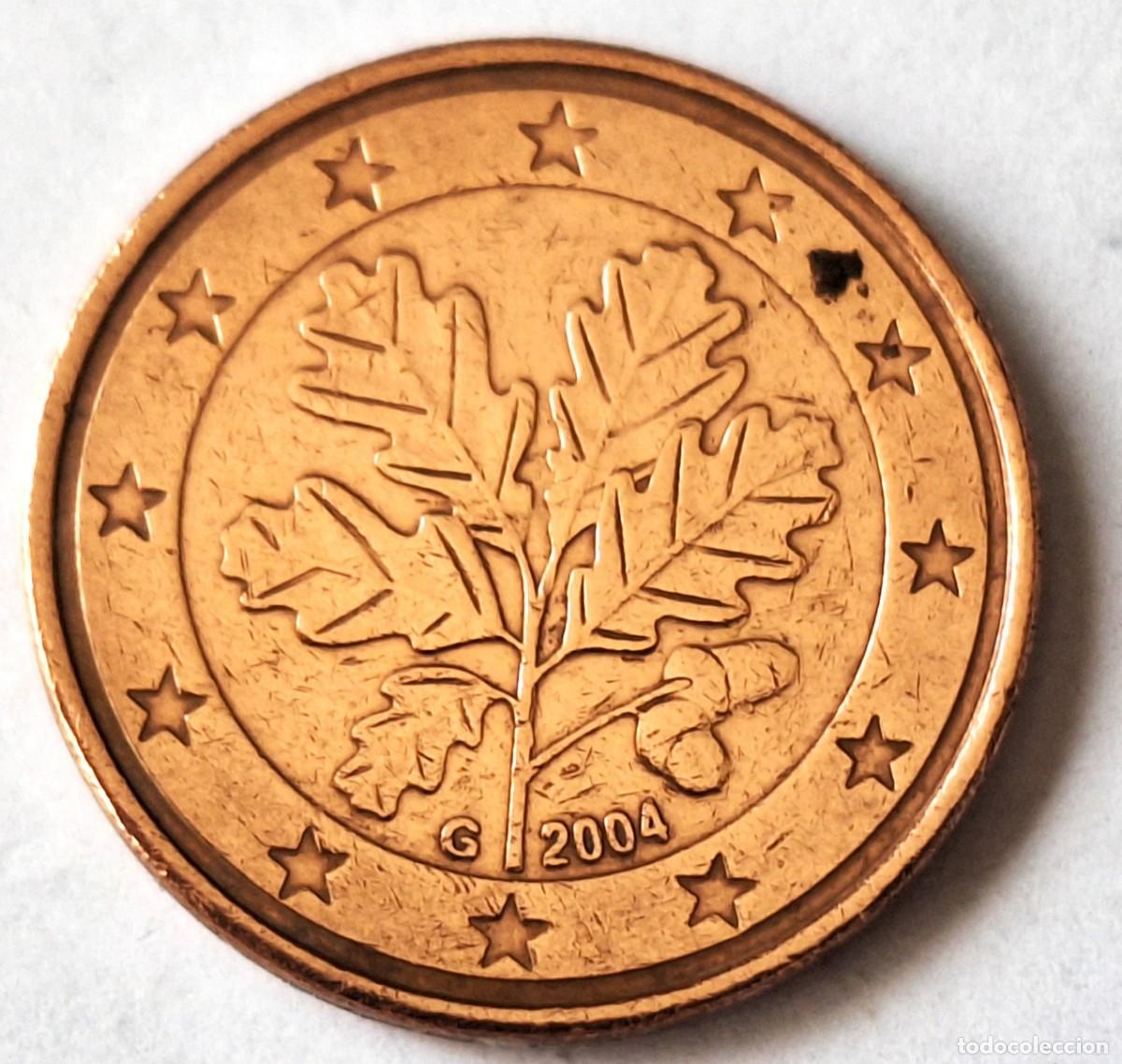 Monedas antiguas de Europa: ALEMANIA - MONEDA DE 5 CENTIMOS DE EURO DEL A&Ntilde;O 2004 - CECA &rdquo;G &rdquo; - BIEN CONSERVADA