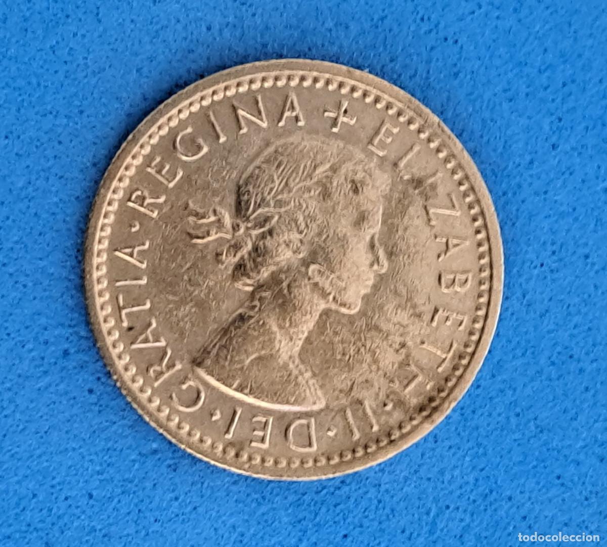 Monedas antiguas de Europa: SIX PENCE ( SEIS PENIQUES ) - A&Ntilde;O 1963 - ELIZABETH II DEI GRATIA REGINA - COBRE Y N&Iacute;QUEL