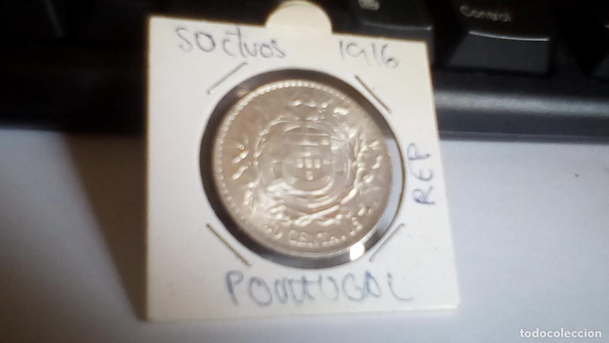Monedas antiguas de Europa: 50 Centavos plata Portugal 1916
