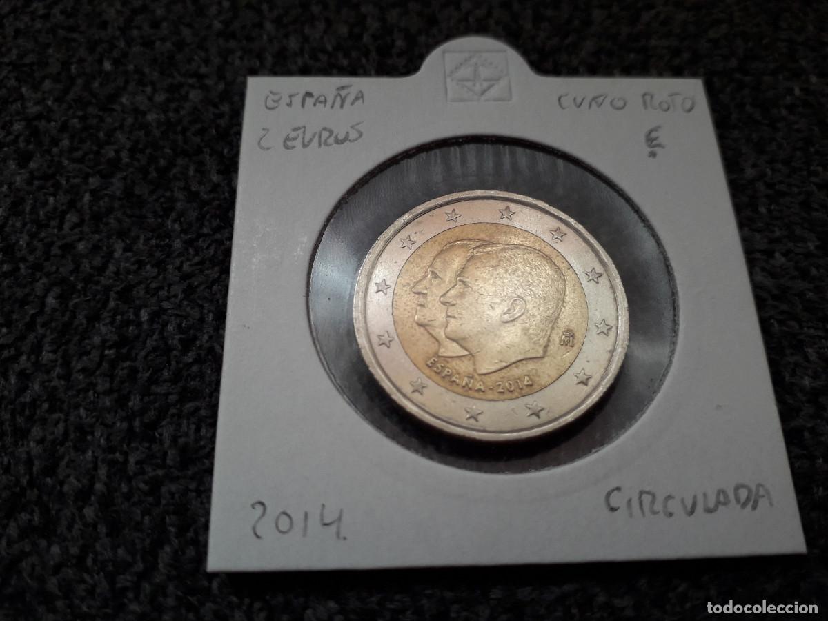 Monedas antiguas de Europa: 003759NUM-Espa&ntilde;a 2&euro; -2014, Felipe VI-cu&ntilde;o roto bajo E - encartonada