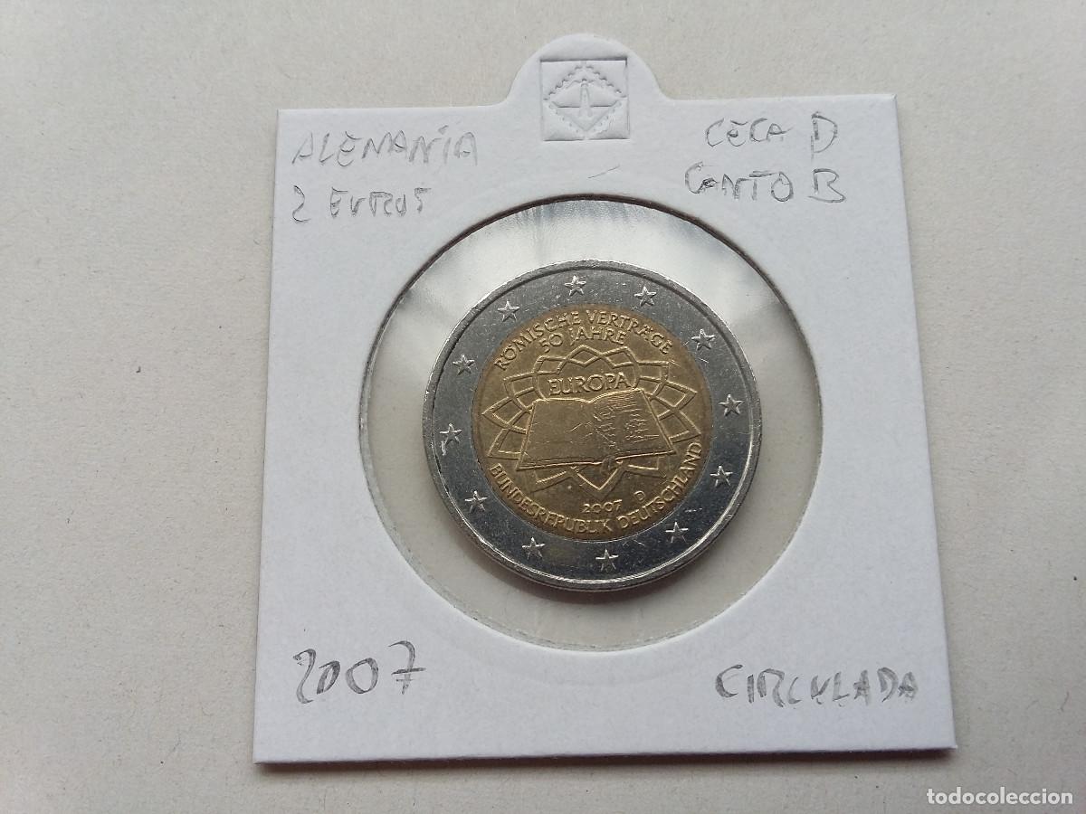 Monedas antiguas de Europa: 003762NUM-Alemania- 2 &euro;- 2007 D , tratado roma - encartonada