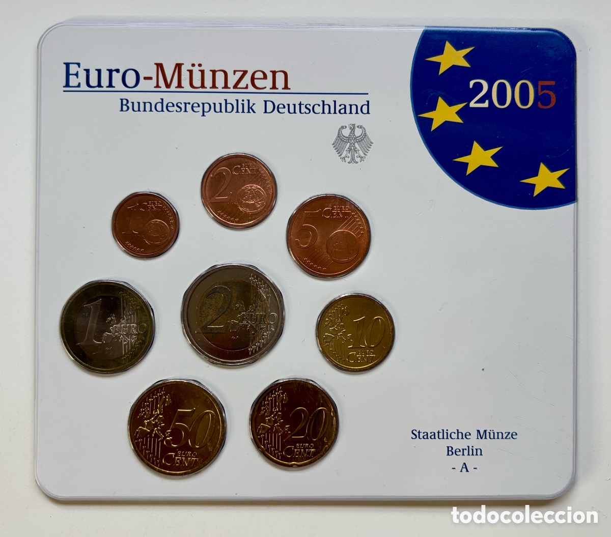 Monedas antiguas de Europa: Set Euros ALEMANIA 2005-A. x8 Valores. Blister &euro; Euro