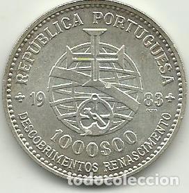 Monedas antiguas de Europa: PORTUGAL - 1000 ESCUDOS - 1983 - XVII EXPOSI&Ccedil;&Atilde;O ARTE EUROPEIA - PLATA 0.835 - FOTOS