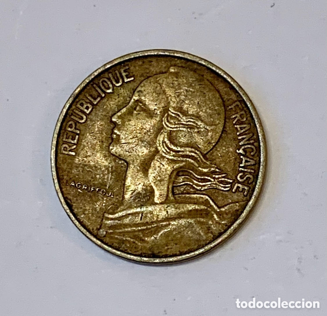 Monedas antiguas de Europa: Moneda. Republique Francaise. 10 Cmes. Lagriffoul. 1962.