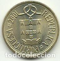 Monedas antiguas de Europa: PORTUGAL - 10 ESCUDOS - 2001 - LATON-NIQUEL - ULTIMA MONEDA DE ESCUDO - UNC - FOTOS