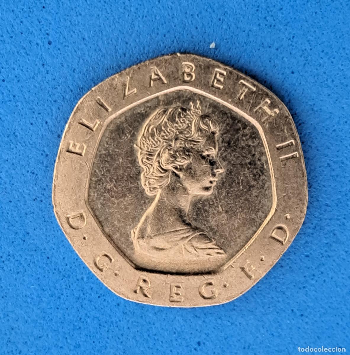 Monedas antiguas de Europa: ELIZABETH II D.C. REG. F.D. - TWENTY PENCE - A&Ntilde;O 1982 - COBRE NIQUEL