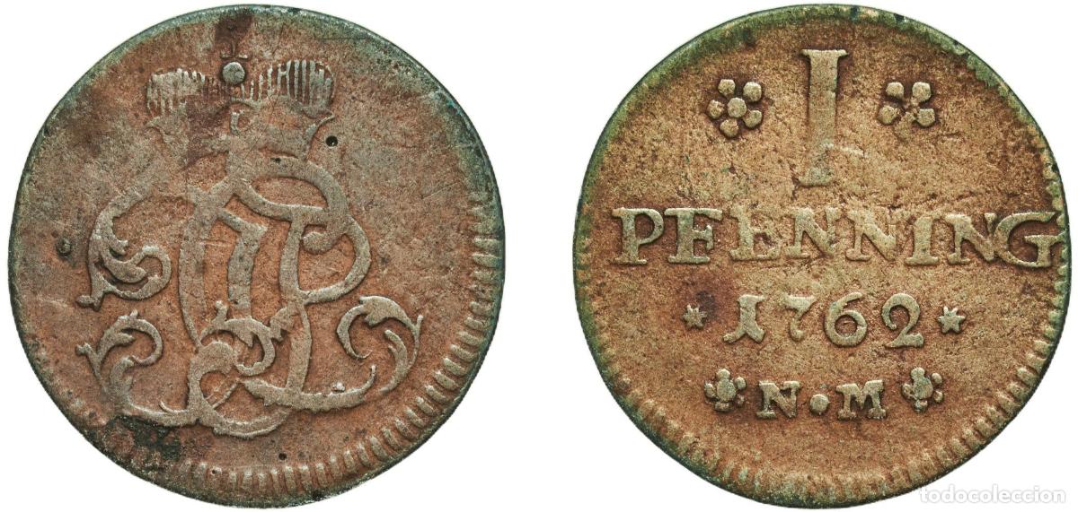 Monedas antiguas de Europa: Germany Electorate of Bavaria German states 1762 1 Pfenning - Maximilian III Joseph Copper Munich M