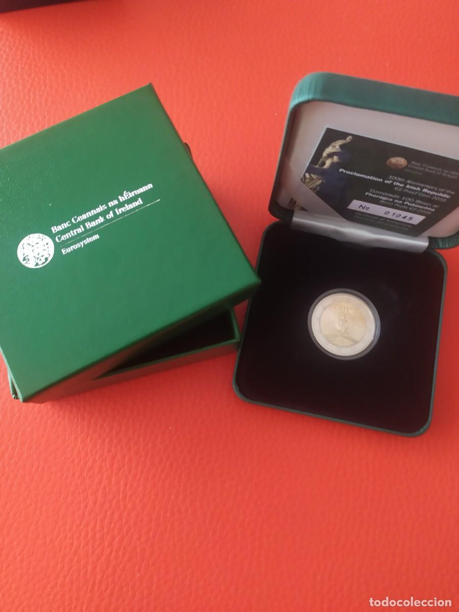 Monedas antiguas de Europa: MONEDA DE 2 EUROS DE IRLANDA. PROOF. CIEN A&Ntilde;OS DE LA REPUBLICA DE IRLANDA. 1916-2016, HIBERNIA.