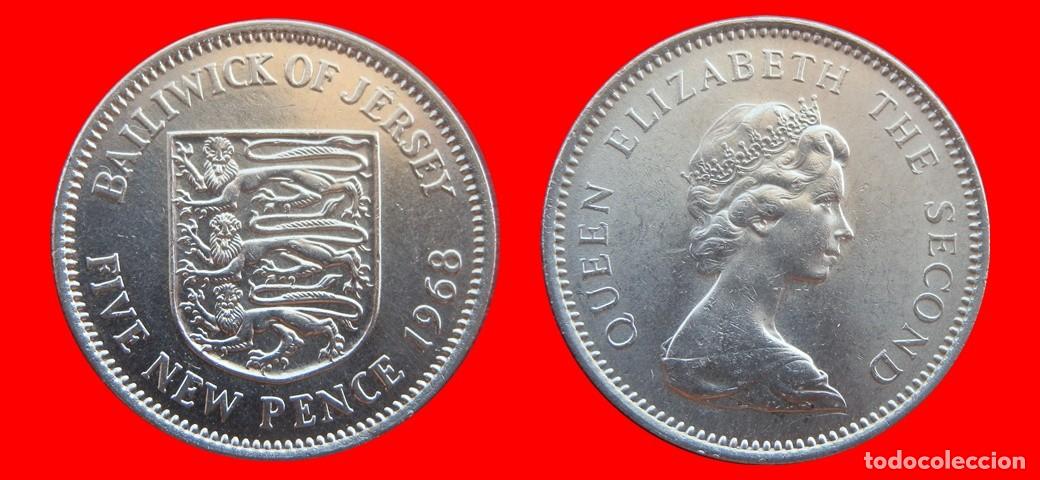 Monedas antiguas de Europa: 5 PENIQUES PENCE 1968 JERSEY-158778
