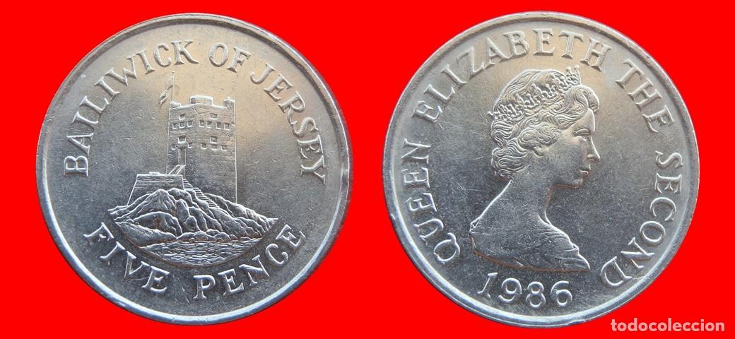Monedas antiguas de Europa: 5 PENIQUES PENCE 1986 JERSEY-158779