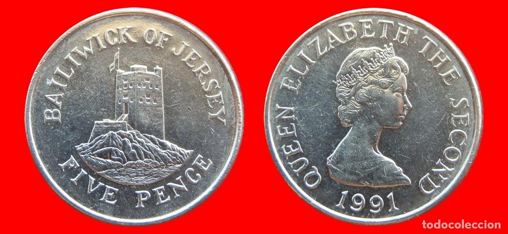 Monedas antiguas de Europa: 5 PENIQUES PENCE 1991 JERSEY-158780