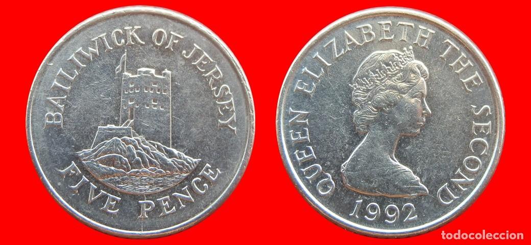 Monedas antiguas de Europa: 5 PENIQUES PENCE 1992 JERSEY-158781