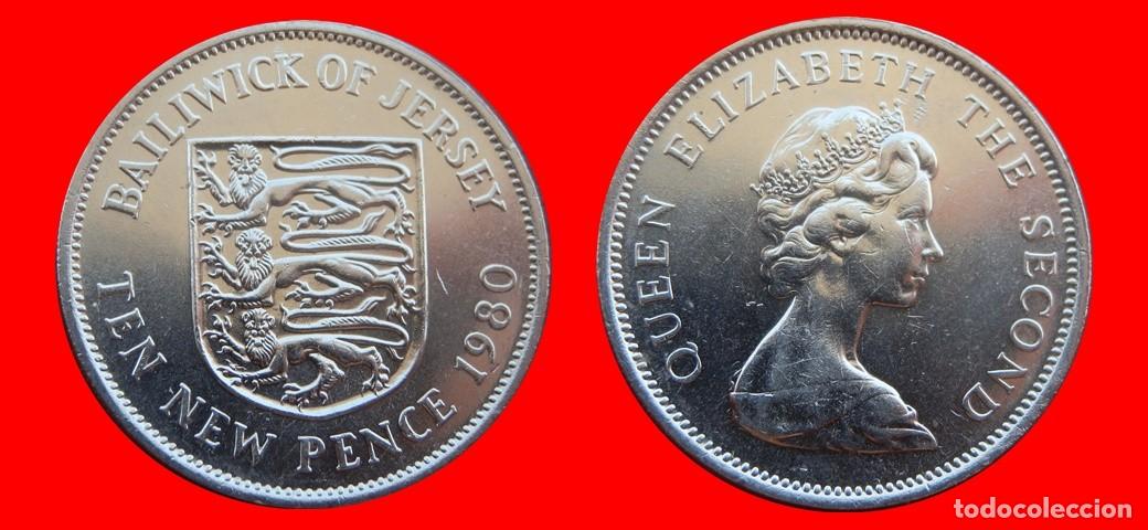 Monedas antiguas de Europa: 10 PENIQUES PENCE 1980 JERSEY-158788