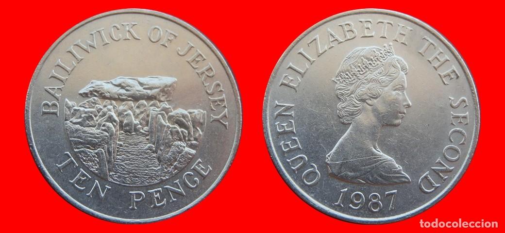 Monedas antiguas de Europa: 10 PENIQUES PENCE 1987 JERSEY-158790