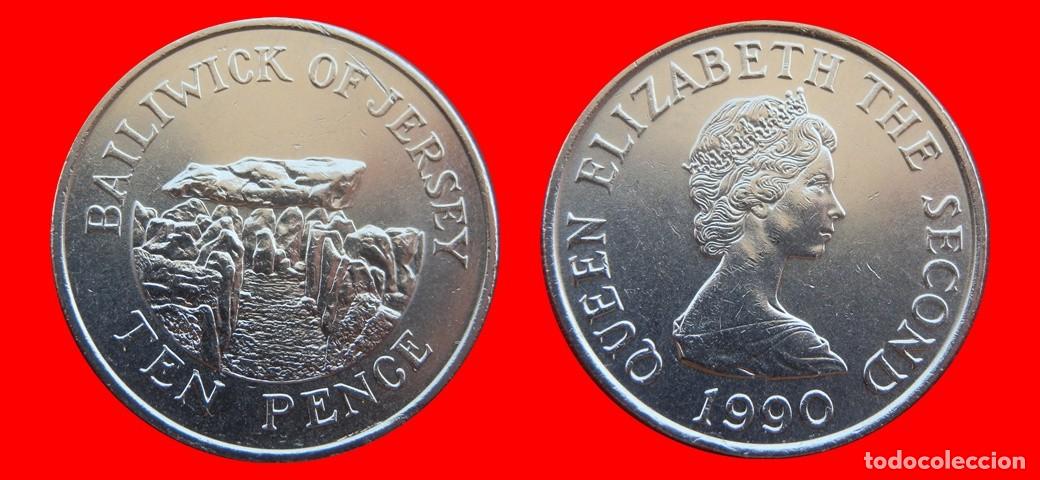 Monedas antiguas de Europa: 10 PENIQUES PENCE 1990 JERSEY-158791