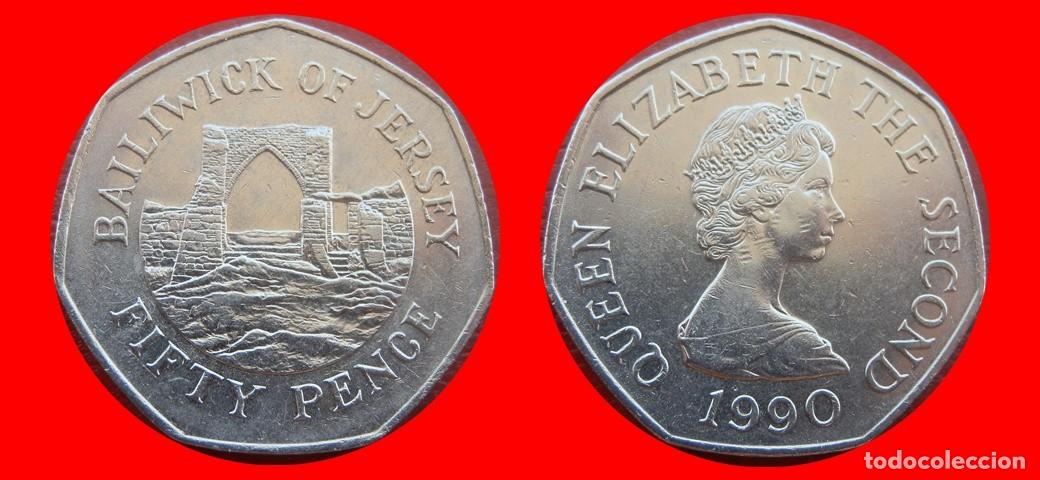 Monedas antiguas de Europa: 50 PENIQUES PENCE 1990 JERSEY-158816