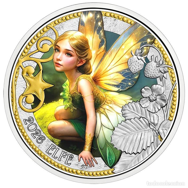 Monedas antiguas de Europa: 3 euros AUSTRIA 2026 LOS ELFOS serie Criaturas Mitol&oacute;gicas ELFE